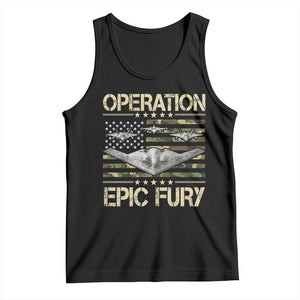 Operation Epic Fury Camo American Flag Tank Top B12 Spirit Stealth Bomber Formation Patriotic Air Power TS02 Black Print Your Wear
