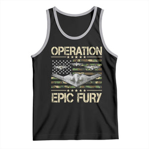 Operation Epic Fury Camo American Flag Tank Top B12 Spirit Stealth Bomber Formation Patriotic Air Power TS02 Black Athletic Heather Print Your Wear
