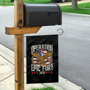 Operation Epic Fury 2026 Patriotic Eagle Crest Garden Flag American Strength and Freedom TS02 Print Your Wear