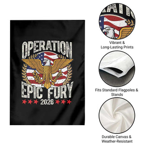 Operation Epic Fury 2026 Patriotic Eagle Crest Garden Flag American Strength and Freedom TS02 Print Your Wear