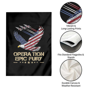 Operation Epic Fury American Eagle Flag Garden Flag Jet Flyover USA Freedom TS02 Print Your Wear