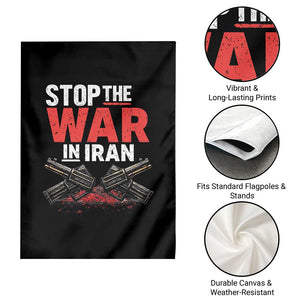 Stop the War in Iran Garden Flag Anti War Protest Peace Advocacy Human Rights TS02 Print Your Wear