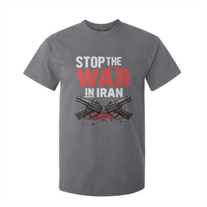 Stop the War in Iran T Shirt For Kid Anti War Protest Peace Advocacy Human Rights TS02 Charcoal Print Your Wear