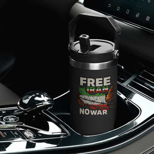 Free Iran No War Protest Graphic Flip Straw Tumbler Barbed Wire Freedom Human Rights Solidarity TS02 Print Your Wear