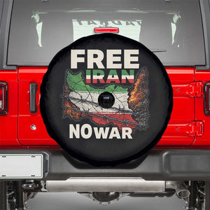 Free Iran No War Protest Graphic Spare Tire Cover Barbed Wire Freedom Human Rights Solidarity TS02 Black Print Your Wear