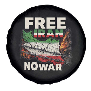 Free Iran No War Protest Graphic Spare Tire Cover Barbed Wire Freedom Human Rights Solidarity TS02 Print Your Wear