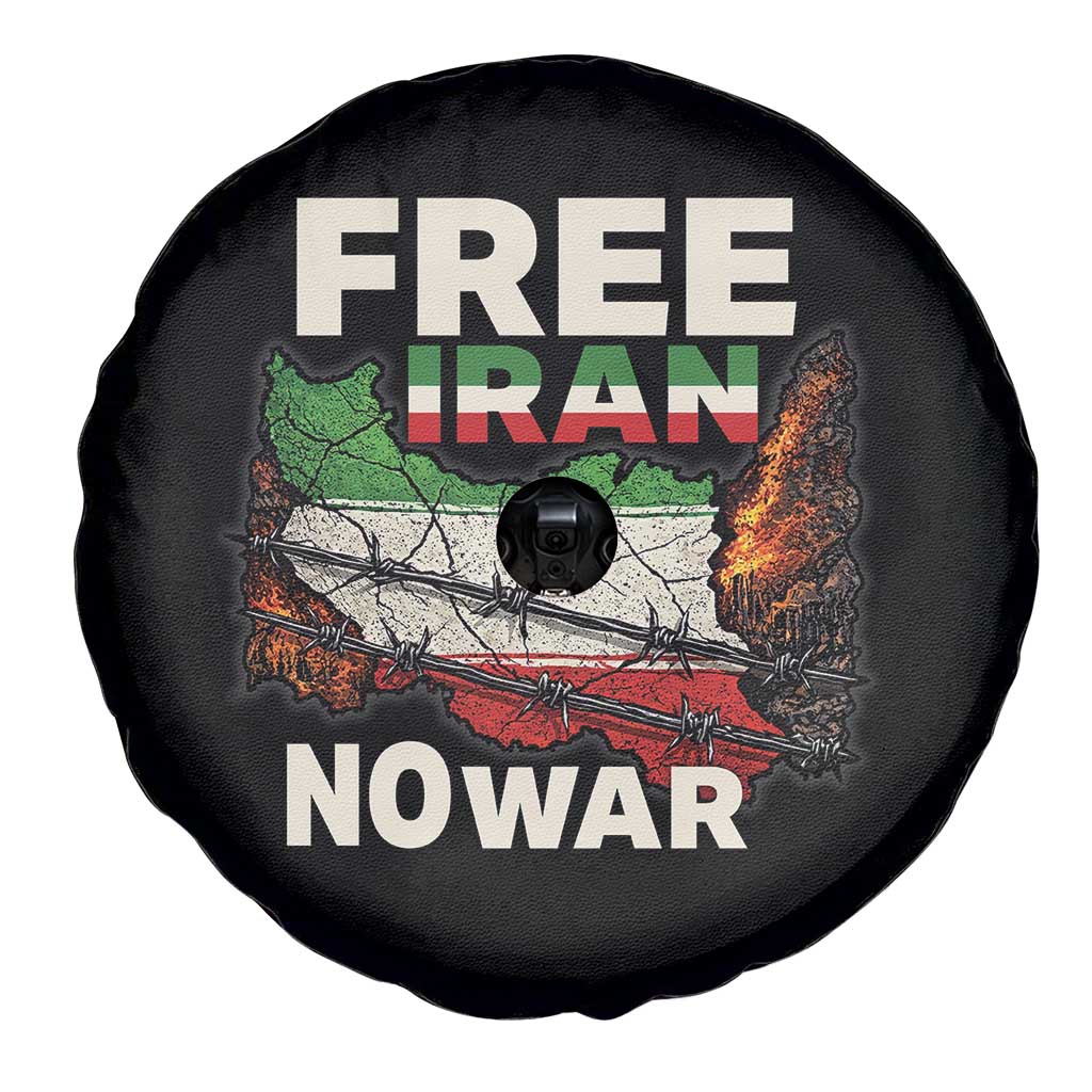 Free Iran No War Protest Graphic Spare Tire Cover Barbed Wire Freedom Human Rights Solidarity TS02 Print Your Wear