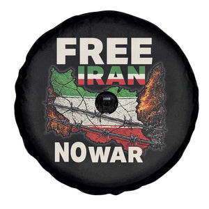 Free Iran No War Protest Graphic Spare Tire Cover Barbed Wire Freedom Human Rights Solidarity TS02 Print Your Wear