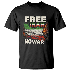 Free Iran No War Protest Graphic T Shirt Barbed Wire Freedom Human Rights Solidarity TS02 Black Print Your Wear