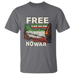 Free Iran No War Protest Graphic T Shirt Barbed Wire Freedom Human Rights Solidarity TS02 Charcoal Print Your Wear