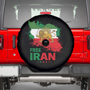 Free Iran Lion And Sun Map Graphic Spare Tire Cover Persian Heritage Freedom Support TS02 Black Print Your Wear