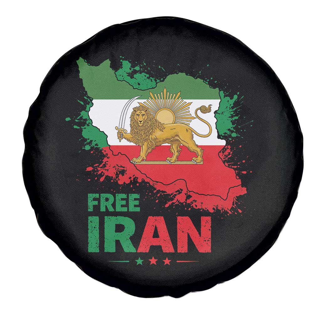 Free Iran Lion And Sun Map Graphic Spare Tire Cover Persian Heritage Freedom Support TS02 Print Your Wear