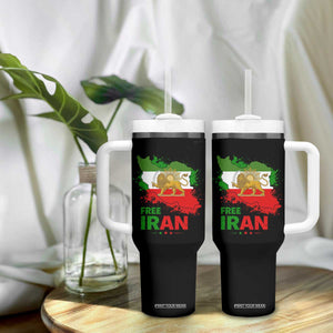Free Iran Lion And Sun Map Graphic Tumbler With Handle Persian Heritage Freedom Support TS02 Print Your Wear