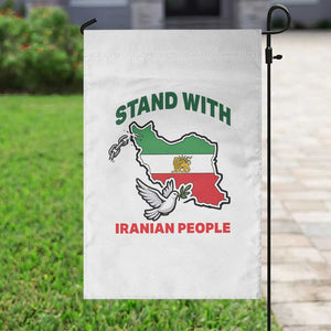 Stand With Iranian People Peace Dove Garden Flag Iran Map Flag Freedom Human Rights Support TS02 Print Your Wear