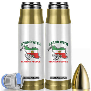 Stand With Iranian People Peace Dove Bullet Tumbler Iran Map Flag Freedom Human Rights Support TS02 White Print Your Wear