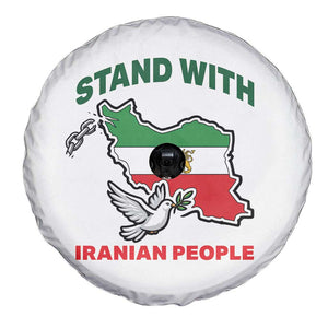 Stand With Iranian People Peace Dove Spare Tire Cover Iran Map Flag Freedom Human Rights Support TS02 Print Your Wear