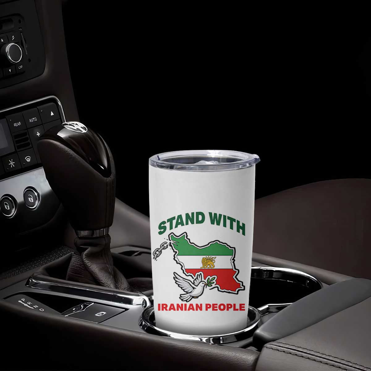 Stand With Iranian People Peace Dove Tumbler Cup Iran Map Flag Freedom Human Rights Support TS02 Print Your Wear