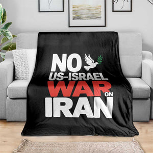No US Israel War On Iran Throw Blanket Anti War Peace Dove TS02 Print Your Wear