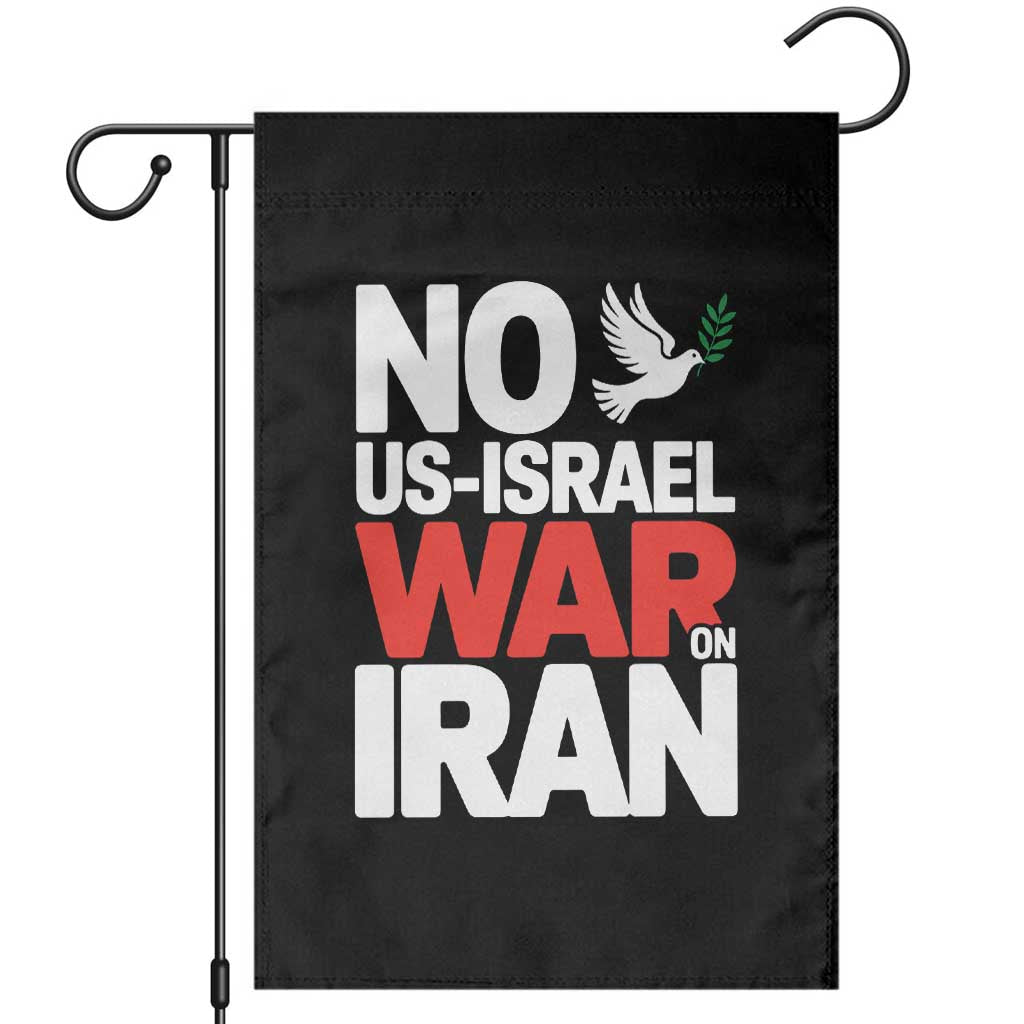 No US Israel War On Iran Garden Flag Anti War Peace Dove TS02 Black Print Your Wear