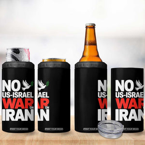 No US Israel War On Iran 4 in 1 Can Cooler Tumbler Anti War Peace Dove TS02 Print Your Wear