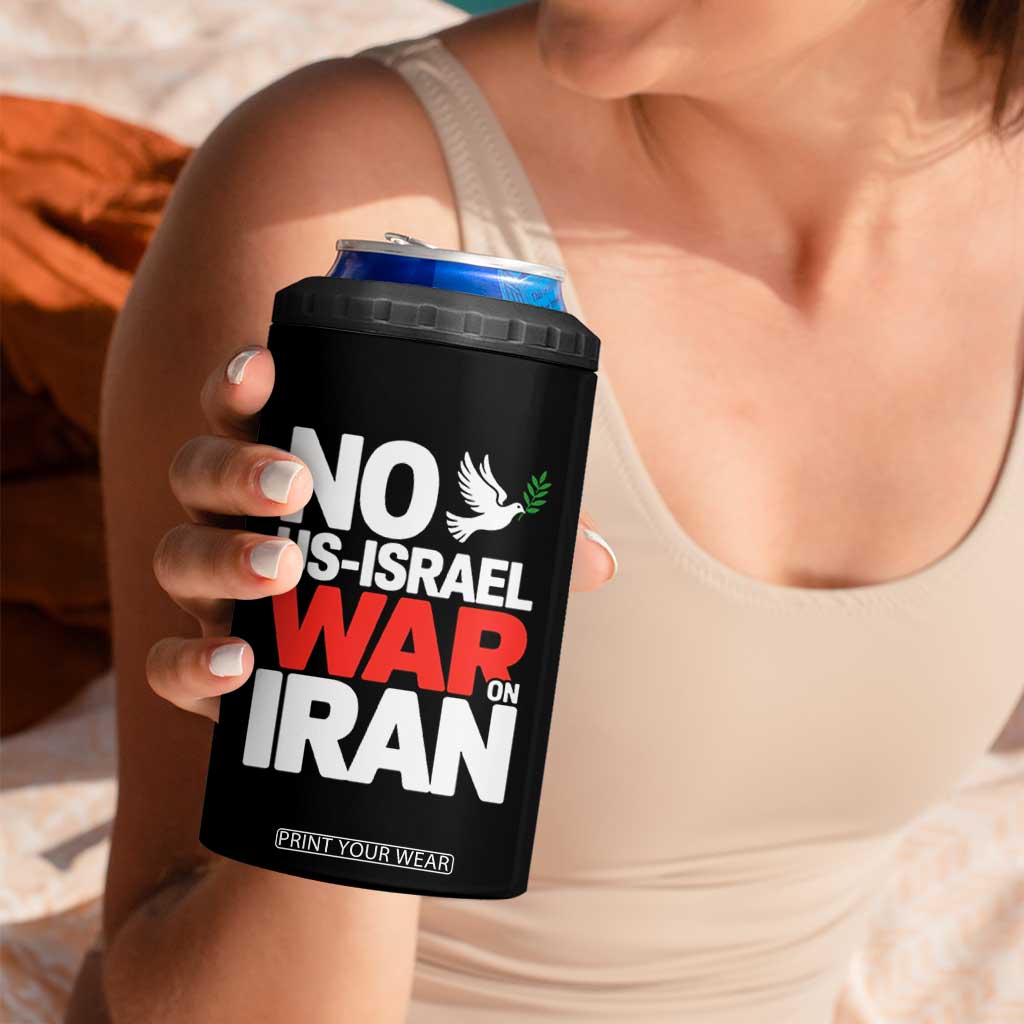 No US Israel War On Iran 4 in 1 Can Cooler Tumbler Anti War Peace Dove TS02 Print Your Wear