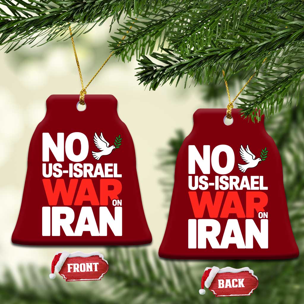No US Israel War On Iran Ceramic Ornament Anti War Peace Dove TS02 Print Your Wear