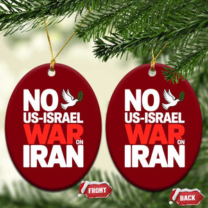 No US Israel War On Iran Ceramic Ornament Anti War Peace Dove TS02 Print Your Wear