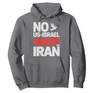 No US Israel War On Iran Hoodie Anti War Peace Dove TS02 Charcoal Print Your Wear