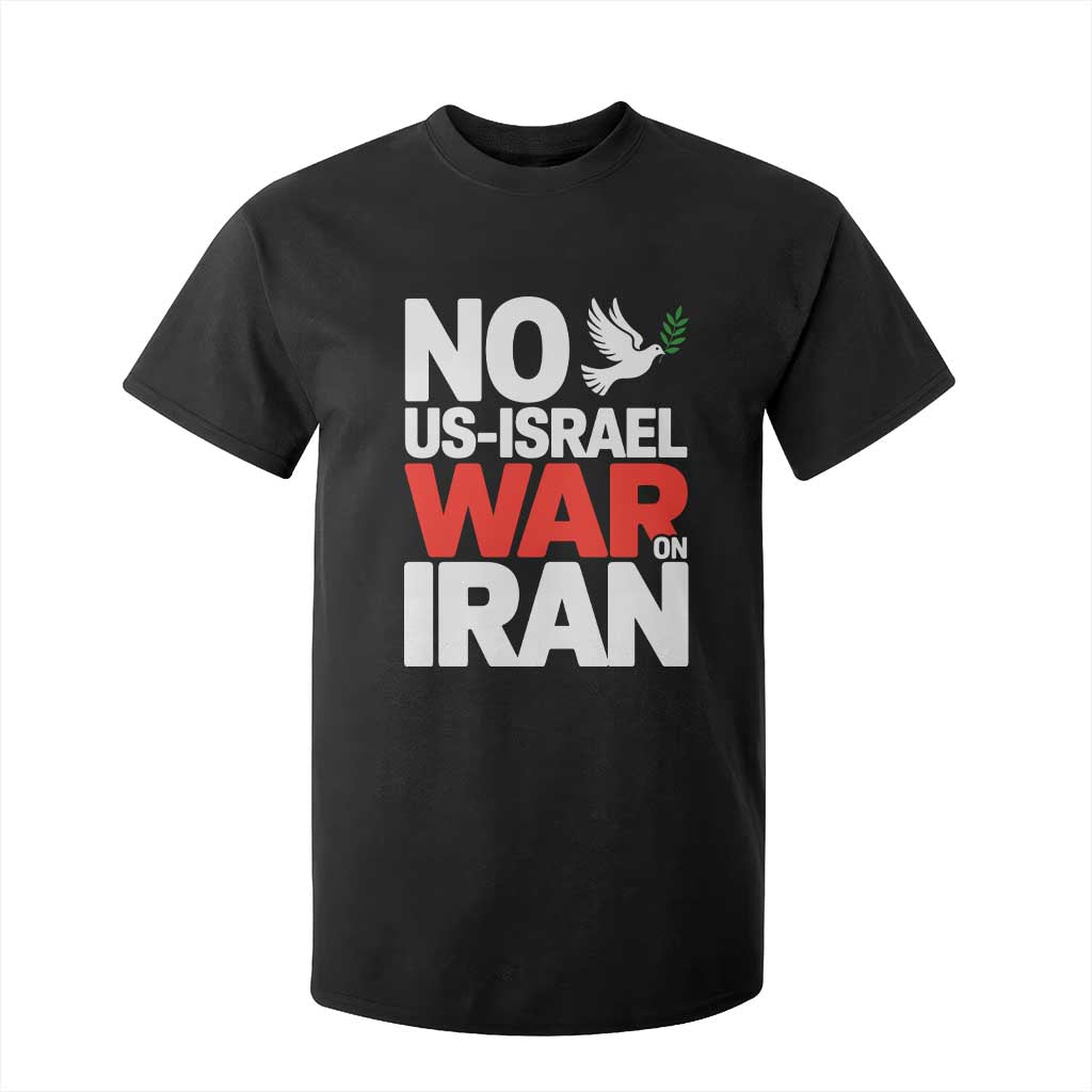 No US Israel War On Iran T Shirt For Kid Anti War Peace Dove TS02 Black Print Your Wear