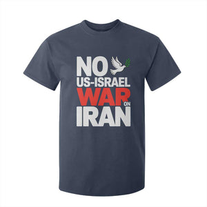No US Israel War On Iran T Shirt For Kid Anti War Peace Dove TS02 Navy Print Your Wear