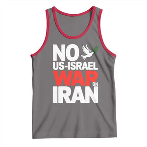 No US Israel War On Iran Tank Top Anti War Peace Dove TS02 Deep Heather Red Print Your Wear