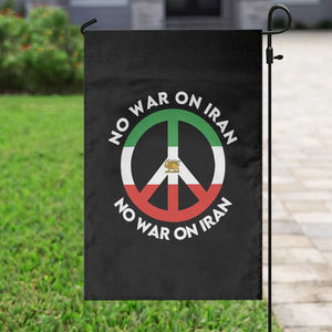 No War On Iran Peace Symbol Garden Flag Iranian Lion Emblem Anti War Protest TS02 Print Your Wear