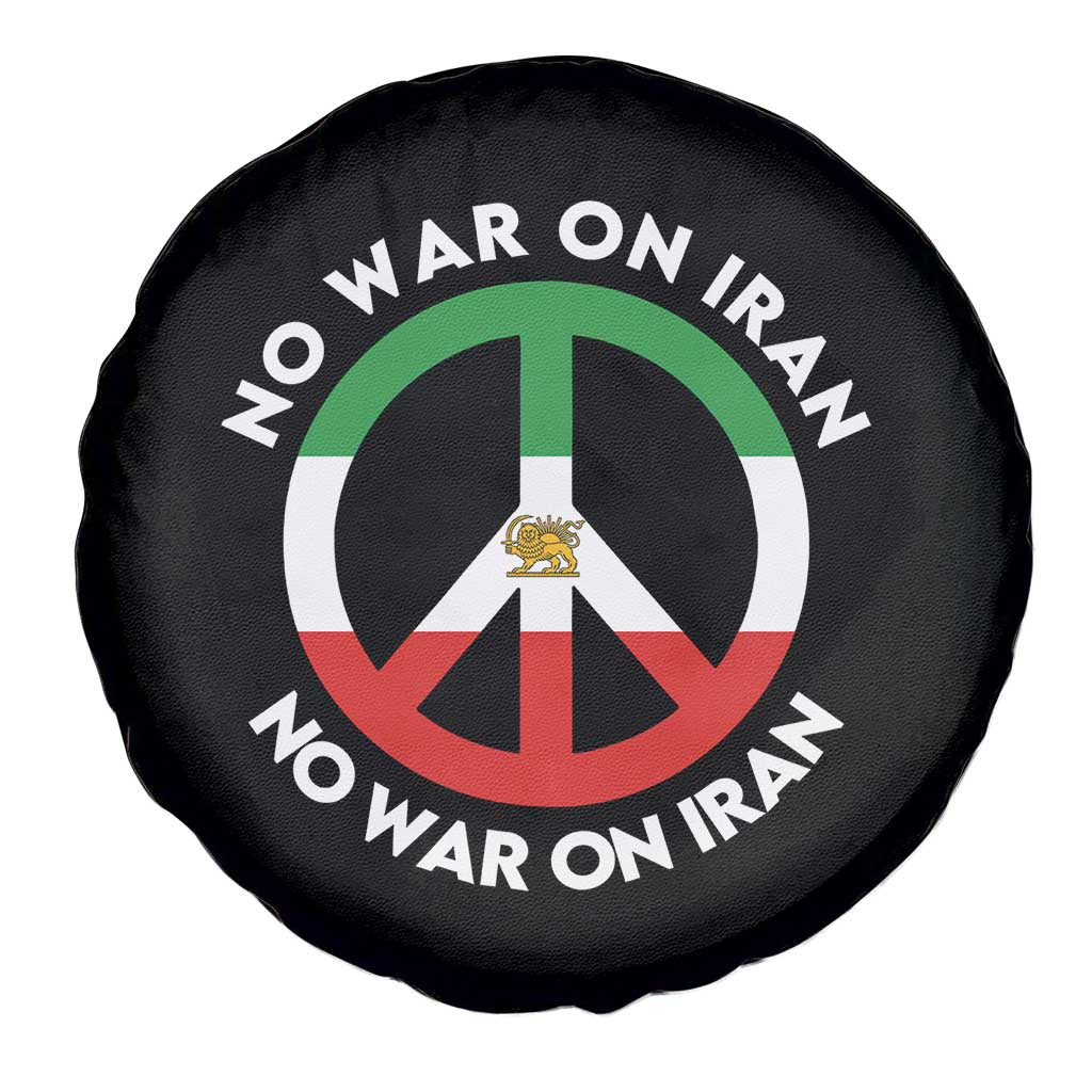 No War On Iran Peace Symbol Spare Tire Cover Iranian Lion Emblem Anti War Protest TS02 Print Your Wear