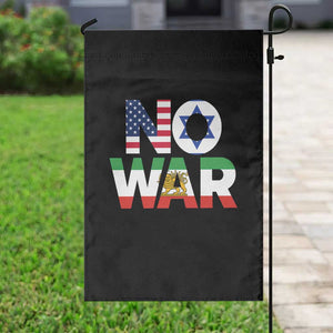 No War USA Israel Iran Flags Garden Flag Anti War Protest Political Statement TS02 Print Your Wear