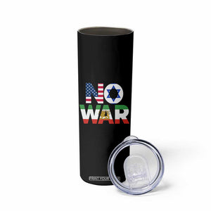 No War USA Israel Iran Flags Skinny Tumbler Anti War Protest Political Statement TS02 Print Your Wear