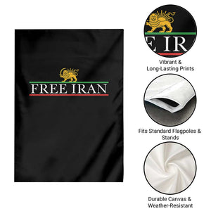 Free Iran Lion And Sun Graphic Garden Flag Iranian Freedom Supporters TS02 Print Your Wear