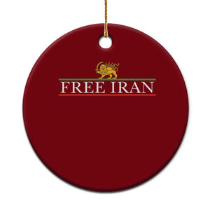 Free Iran Lion And Sun Graphic Ceramic Ornament Iranian Freedom Supporters TS02 1pc Red Print Your Wear