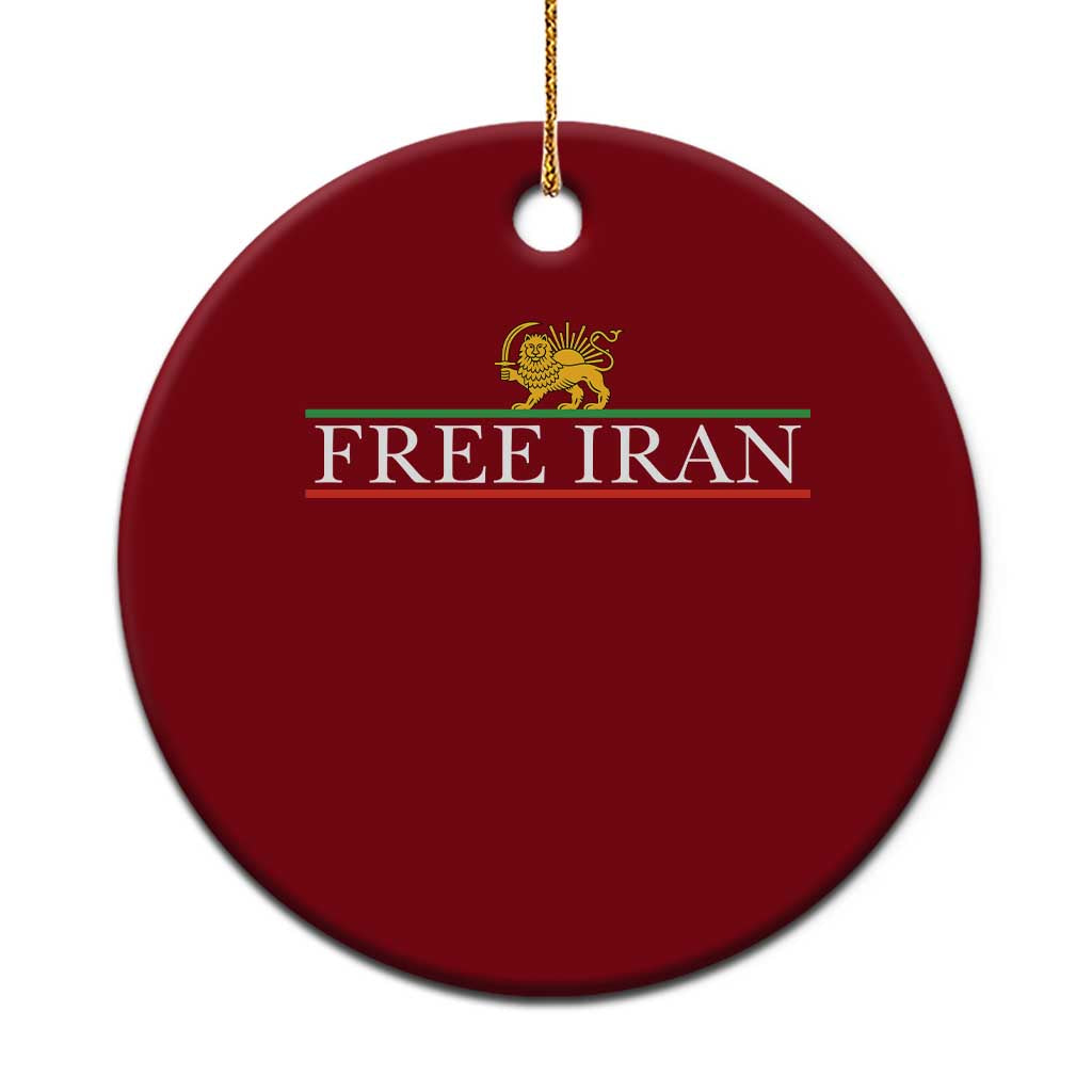 Free Iran Lion And Sun Graphic Ceramic Ornament Iranian Freedom Supporters TS02 1pc Red Print Your Wear