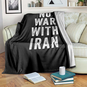 No War With Iran Throw Blanket Anti War Peace Protest Iranian People TS02 Print Your Wear