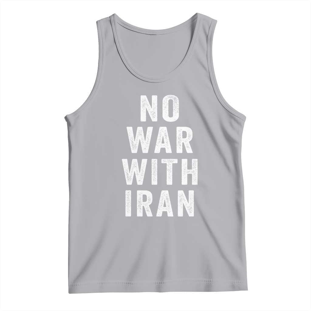 No War With Iran Tank Top Anti War Peace Protest Iranian People TS02 Athletic Heather Print Your Wear