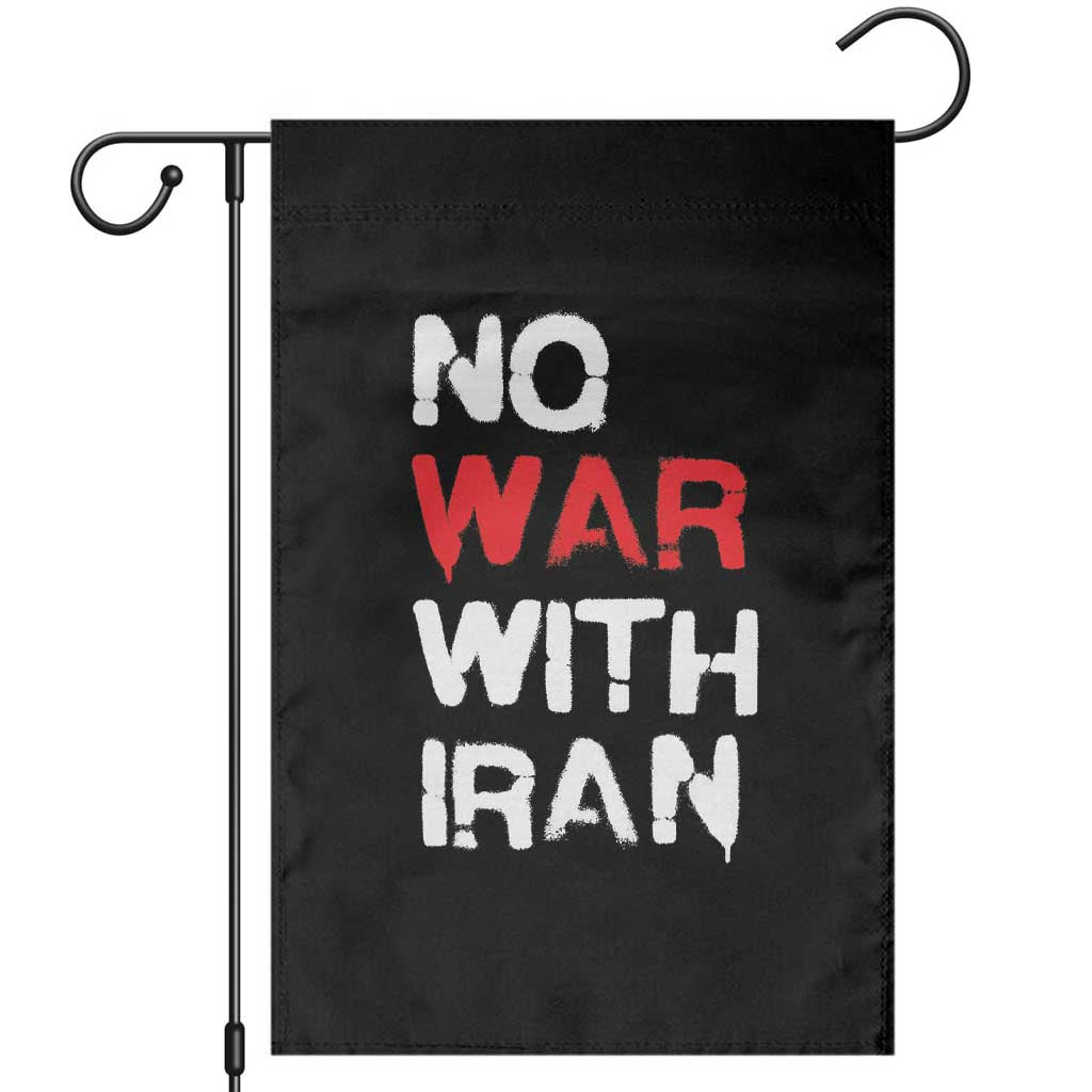 No War With Iran Garden Flag Anti War Peace Activist Protest Iranian People TS02 Black Print Your Wear