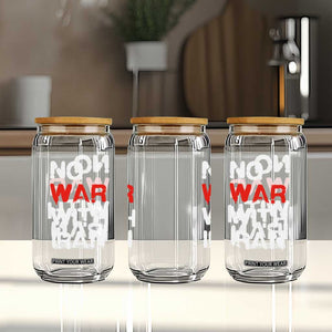 No War With Iran Glass Can Anti War Peace Activist Protest Iranian People TS02 Print Your Wear