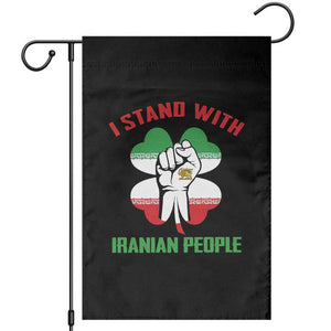 I Stand With Iranian People Freedom Supporters Garden Flag Raised Fist Persian Flag Iran Revolution TS02 Black Print Your Wear