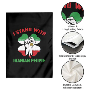 I Stand With Iranian People Freedom Supporters Garden Flag Raised Fist Persian Flag Iran Revolution TS02 Print Your Wear