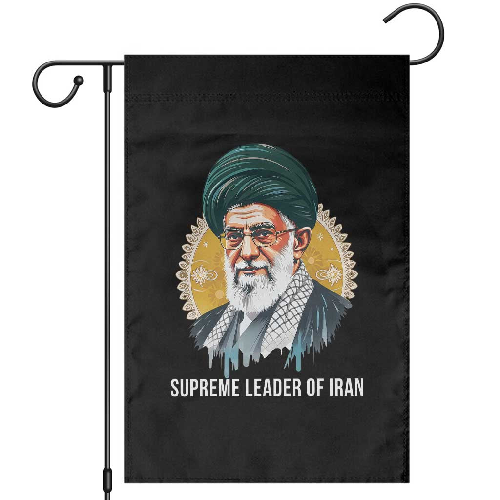 Supreme Leader Of Iran Graphic Portrait Garden Flag Iranian Political Figure TS02 Black Print Your Wear