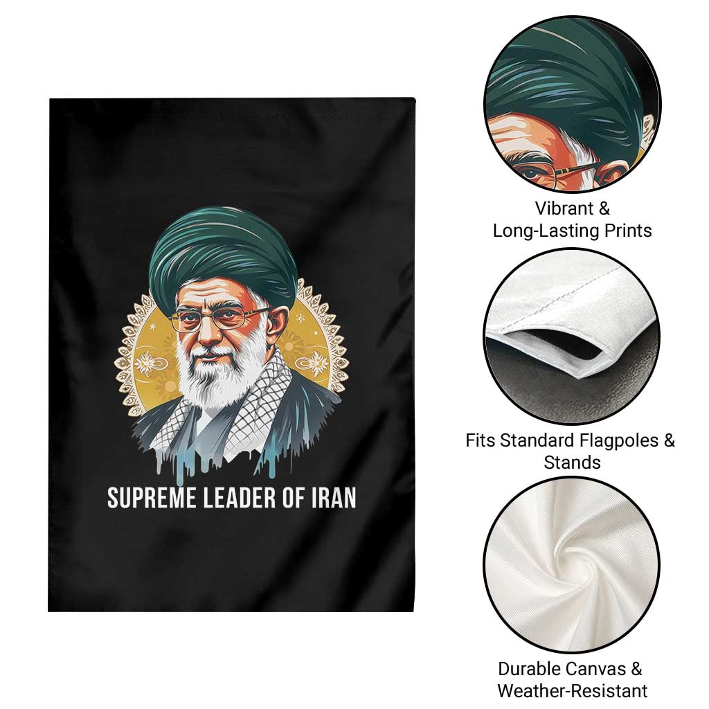 Supreme Leader Of Iran Graphic Portrait Garden Flag Iranian Political Figure TS02 Print Your Wear