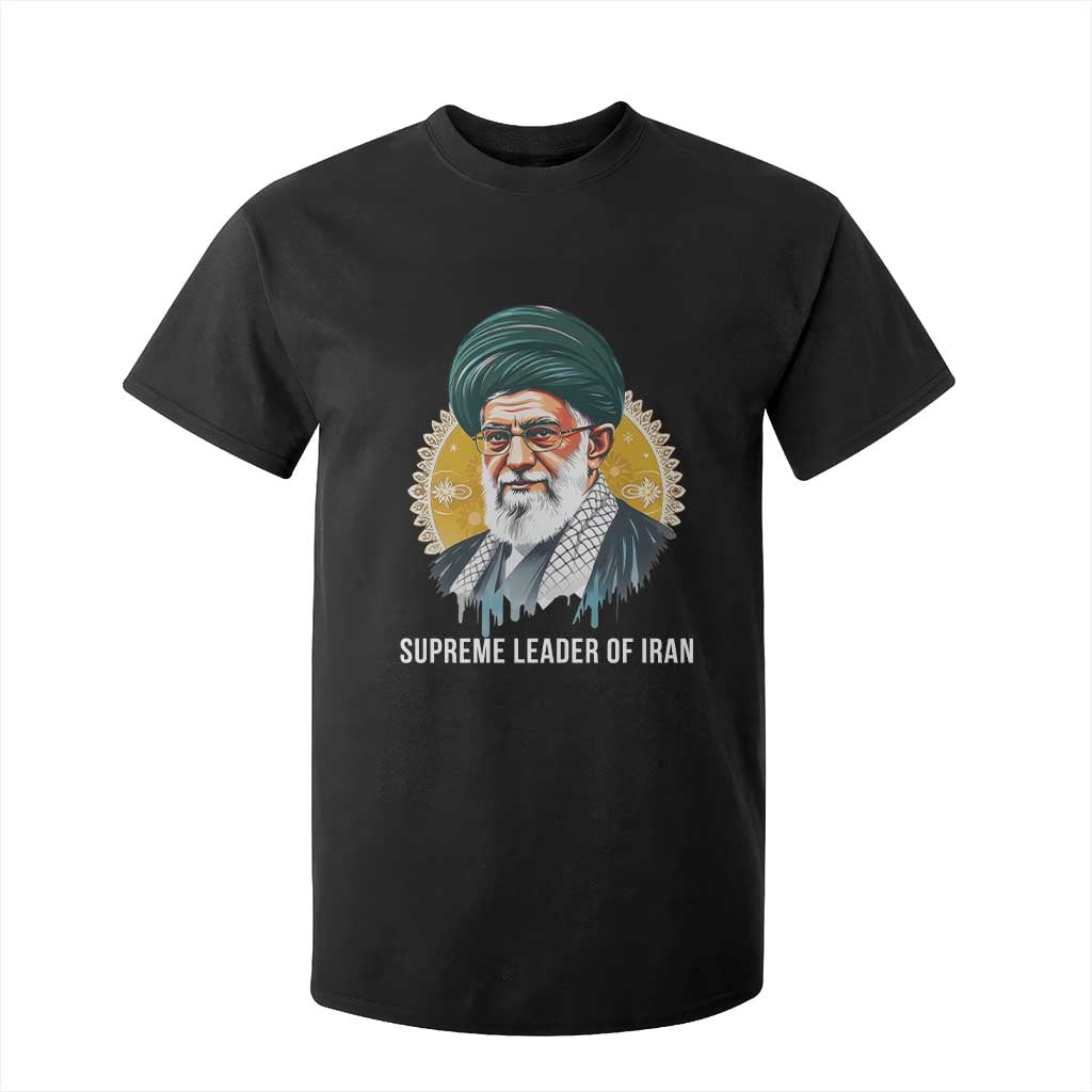Supreme Leader Of Iran Graphic Portrait T Shirt For Kid Iranian Political Figure TS02 Black Print Your Wear