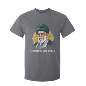 Supreme Leader Of Iran Graphic Portrait T Shirt For Kid Iranian Political Figure TS02 Charcoal Print Your Wear