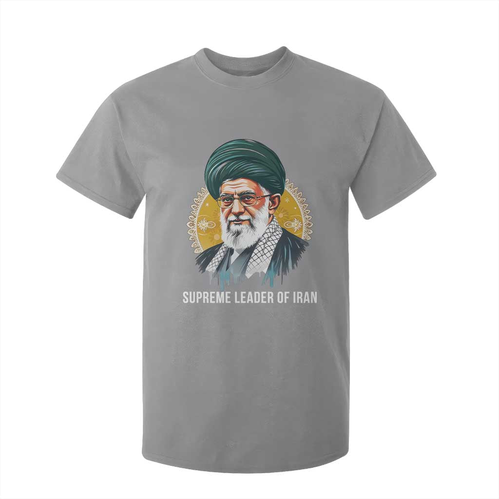 Supreme Leader Of Iran Graphic Portrait T Shirt For Kid Iranian Political Figure TS02 Sport Gray Print Your Wear
