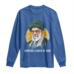 Supreme Leader Of Iran Graphic Portrait Long Sleeve Shirt Iranian Political Figure TS02 Royal Blue Print Your Wear
